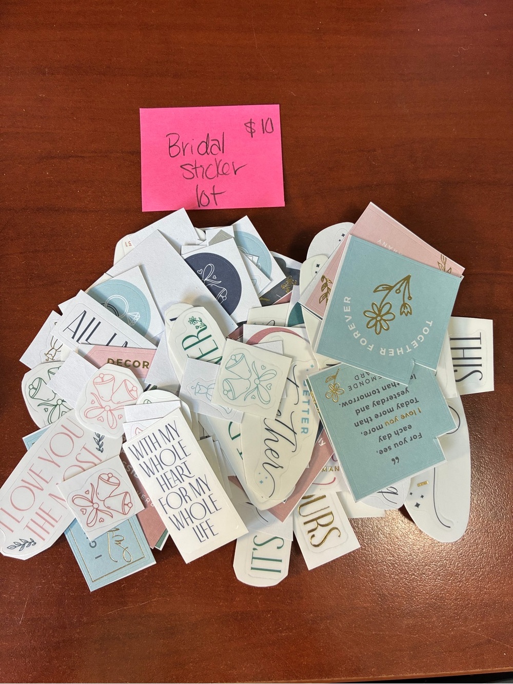 Assorted Bridal Sticker Pack in Pink, Blue, and White - Unbranded